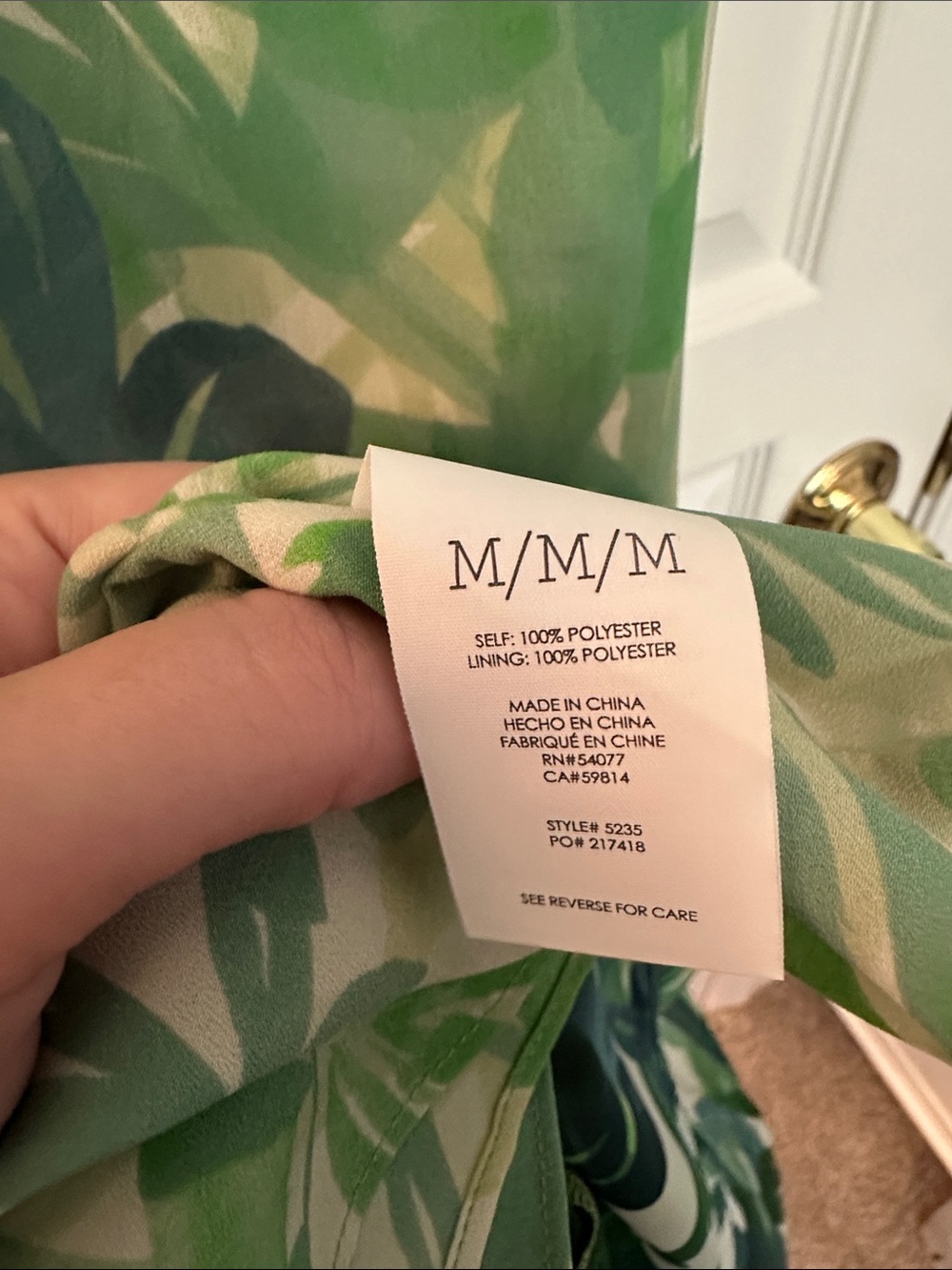 Cabi Castaway Tropical Palm Leaf Print Sleeveless Mini Dress Ruffle Hem - Size M - Picture 8 of 13